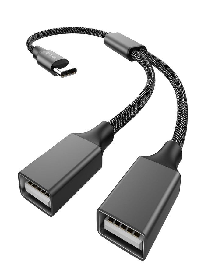 MOGOOD USB C to USB 2.0 Adapter - Dual USB Female Type C Splitter for MacBook Pro, Google Pixel, Galaxy S9 / S8 / Note 8 - Image 1